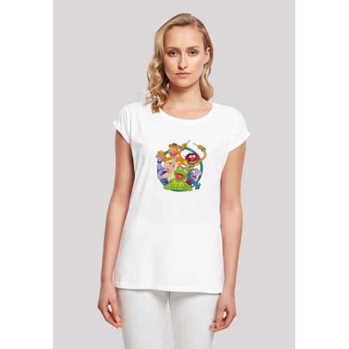 "T-Shirt F4NT4STIC ""Disney Die Muppets Kermit der Frosch Fozzie"" Gr. M, weiß Damen Shirts Jersey"