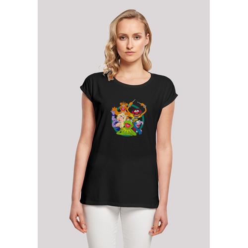 T-Shirt F4NT4STIC ""Disney Die Muppets Kermit der Frosch Fozzie"" Gr. S, schwarz Damen Shirts Print