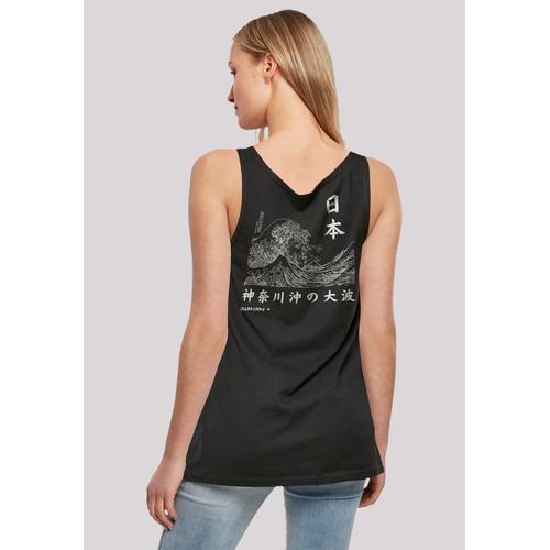 „T-Shirt F4NT4STIC „“Kanagawa Welle““ Gr. 4XL, schwarz Damen Shirts Jersey Print“