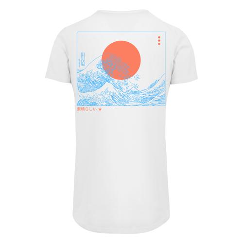 „T-Shirt F4NT4STIC „“PLUS SIZE Kanagawa Welle““ Gr. 5XL, weiß Herren Shirts T-Shirts Print“
