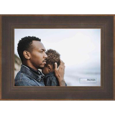 8x6 Contemporary Bronze Complete Wood Picture Frame with UV Acrylic, Foam Board Backing, & Hardware