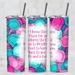 I Know The Plans I Have For You Bible Verse 20 Oz Metal Tumbler w/Lid Straw - Multi