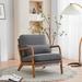 Modern Linen Accent Chair Single Sofa Club Upholstered Dark Gray - 29.53" x 31.89"