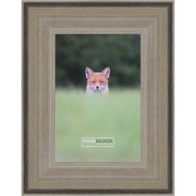 22x32 Contemporary Silver Complete Wood Picture Frame with UV Acrylic, Foam Board Backing, & Hardware