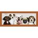 13.5x40 Traditional Honey Pecan Complete Wood Panoramic Frame with UV Acrylic, Backing, & Hardware