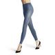 FALKE Damen Leggings Cotton Touch W LE Blickdicht einfabi 1 Stück, Blau (Deep Sea 6501), M