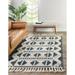 Contemporary Izhobert Collection Area Rug Navy Blue-White - 9 x12