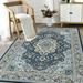 CAROMIO Washable Rug 4 x 6 Boho Medallion Distressed Area Rug Non-Slip Washable Floral Throw Rugs Non Shedding Ultra Thin Indoor Carpet for Bedroom Living Room