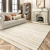 SIXHOME 5 x7 Area Rugs for Living Room Washable Rugs Boho Moroccan Area Rug Soft Neutral Geometric Bohemian Carpet Distressed Indoor Rug for Bedroom Dining Room Office Foldable Nonslip Rug Brown