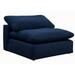 36 x 44 x 44 in. Cloud Puff Slipcovered Armless Chair for Sofa Sectional Modular with Performance Fabric - Navy Blue