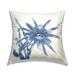 Stupell Industries Modern Blue Flower Petals Square Decorative Printed Throw Pillow 18 x 18