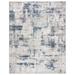 Crystal Print Cenis Blue/Grey Modern Industrial Abstract Non-Slip Washable Indoor Area Rug 9x12