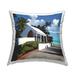 Stupell Industries Tropical Waterfront House Square Decorative Printed Throw Pillow 18 x 18