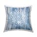 Stupell Industries Blue Boho Floral Fractal Square Decorative Printed Throw Pillow 18 x 18