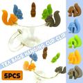 PhoneSoap Holder Squirrels Tea Marker Cup Silicone Kitchen 5Pcs/set Hanging Bag Cup Gadget Tools & Home Improvement As show