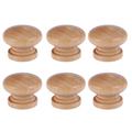 30PCS Small Size Single Hole Round Wooden Handle Furniture Drawer Handle Mushroom Shape Cabinet Handle With Screws