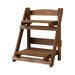 AIXING Wood Plant Stand 2 Tier Flower Pot Holder Shelf Indoor Flower Pot Stand Patio Rustic Wood Stand with Shelves Outdoor Stand Pot Rack unusual