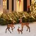 RKSTN 3-Piece Christmas Reindeer Family Reindeer Christmas Decoration Lighted Reindeer for Home Lawn Yard Garden Indoor Outdoor Decor Christmas Decorations on Clearance