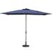 Clihome 10 x 6.5 Rectangular LED Market Patio Umbrella Navy Blue