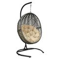 Hanging Swing Egg Chair with Stand Khaki