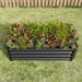 Thickened Metal Garden Bed Outdoor Planter Box Planter for Vegetables Flowers Herbs Small Garden Raised Garden Bed Black - 24 W x 47.24 L x 11.81 H