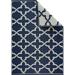 Beverly Rug Reversible Trellis Pattern Indoor/ Outdoor Area Rug Blue/White 8x10 8 x 10