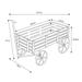 Shine Company Goldcoast 51 Rustic Wagon Garden Planter with Metal Wheels Green