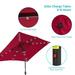 LIVOOSUN LED 10 x 6.5Ft Patio Table Umbrellas UV-Resistant Canopy Red