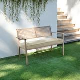 Humble and Haute Humble + Haute Indoor/Outdoor Solid Corded Bench Cushion Linen - 48 x 17 x 2 Bench Cushion Corded