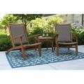 Eilaf 3 pc. Eucalyptus Wicker Lounger Set with Square End Table
