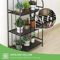 Plant Stand Scrollwork Design Indoor and Outdoor Flower Rack Home Storage Organizer Shelf (5 Tier)