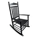 Traditional Wooden High-Back Rocking Chair for Porch Black