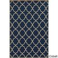 Carson Carrington Style Haven Vasby Indoor/ Outdoor Lattice Rug Navy Blue/Ivory 6 7 x 9 6 6 x 9 Outdoor Indoor Patio Dining Room Navy Ivory