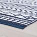 Alise Rugs Sundown Beach Stripe Indoor/Outdoor Area Rug Navy/White 8 10 x 11 10 9 x 12