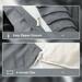 Peace Nest Polyester Clipped Geometric Stripe Duvet Cover & Pillowcase Set Dark Gray/Stripe - Queen/Full