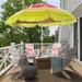 Cozywor Outdoor Patio Steel Tilt Thatched Tiki Beach Umbrella Multi