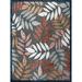 Alise Rugs Tropicana Tropical Floral Indoor/Outdoor Area Rug 5 1 x 7 3 - Black/Dark Blue