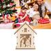 Bird House Christmas Natural Wooden Birdhouse DIY Wooden Unfinished Bird House For Outdoor