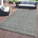 World Rug Gallery Contemporary Geometric Reversible Plastic Outdoor Rugs 3 x5