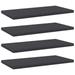 moobody 4 Piece Bookshelf Boards Chipboard Replacement Panels Storage Units Organizer Display Shelves Gray for Bookcase Storage Cabinet 15.7 x 7.9 x 0.6 Inches (W x D x H)