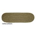 Rhody Rug Ellsworth Indoor/Outdoor Braided Rug Herb Garden 8 x 28 Oval Made in USA Beige