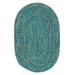 Colonial Mills Cameron Tweed Reversible Area Rug Aqua 12 x 15 Oval 12 x 15 Farmhouse Rustic