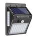 100LED 3-sided Illuminated Solar Powered Wall Light Motion Sensor Lamp Outdoor Lights for Patio Driveway Porch (64+18+18LED)