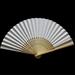 Fnochy Outdoor Indoor Clearance Pattern Folding Dance Wedding Party Lace Silk Folding Hand Solid Color Fan