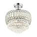 GetLedel 3-Light Tiered Crystal Chandelier Chrome N/A Chrome