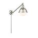 Innovations Lighting Hampden - 1 Light 7 - Swing Arm - Plug In or Hardwired Matte White/Brushed Satin Nickel