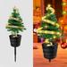 LWITHSZG Solar Christmas Tree Lights Outdoor Decorations Waterproof Solar Christmas Ribbon String Lights for Outside Yard Patio Garden Pathway Xmas Ornaments