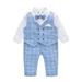 famuka Baby Boy Classic Suit Double Breasted Waistcoat Tuxedo Formal Outfit Plaid