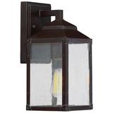 Brennan 1-Light Outdoor Wall Lantern in English Bronze with Gold