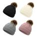 Tisoloow Baby Winter Hat Knit Warm Pom Pom Baby Beanie Hat Infant Newborn Baby Hats Beanies for Boys Girls Black&White&Grey&Pink 2-8 Years